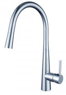 MADISON SINK MIXER WITH PULL OUT SPRAY- 137436 Brass body and handpiece Zinc die cast handle Chrome