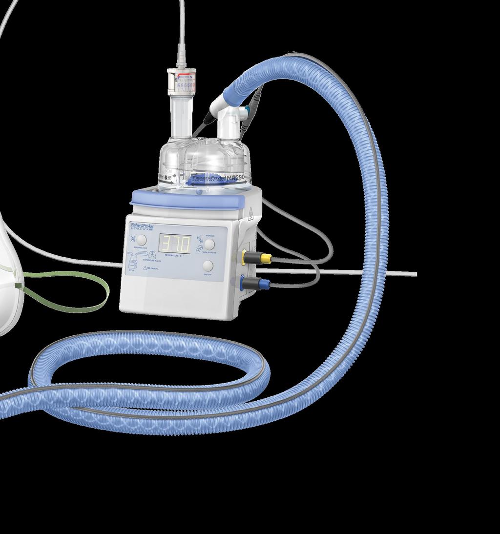 therapy delivery. The automatic water feed system eliminates the need to disconnect chamber for water refilling.