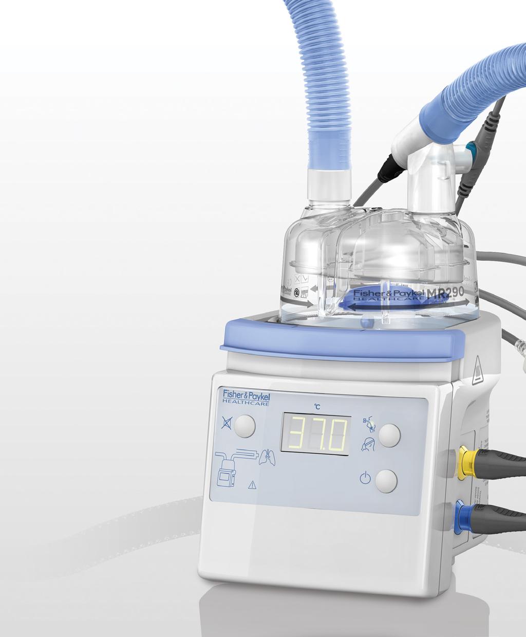 F&P 850 System - One solution for all patients In delivering humidification along the F&P Adult Respiratory Care Continuum, the F&P 850 System represents an efficient,