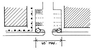 3. The Building-Street Edge a. Objective. The Mixed Pedestrian-Automobile Districts should create a unified street edge composed of buildings and landscaping.