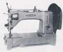 Vertical axis large bobbin needle feed walking foot machine. MORE UNIQE FEATURES Built In Knee Lifter.