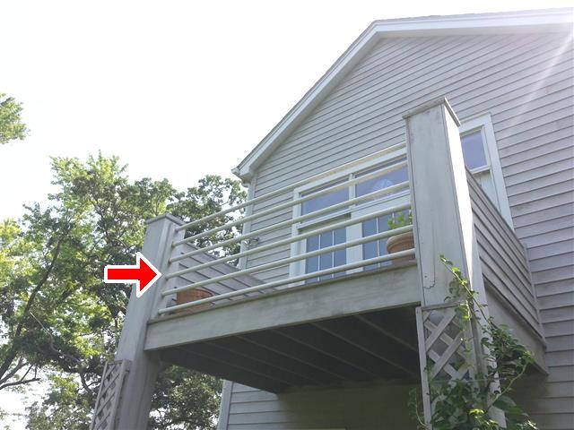3 (1) The hand/guard rail for the balcony allows for climbing up and is/are not built