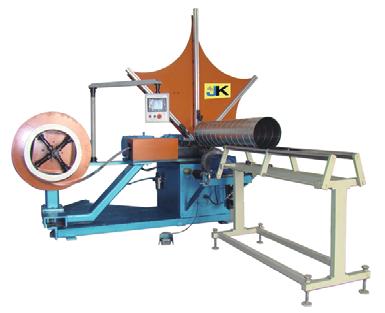 Spiral Tubeformer Spiral tubeformer ST80 has the largest diameter range from 80mm to 1600mm, and use the special steel tape molds, which can reduce the molds cost heavily.