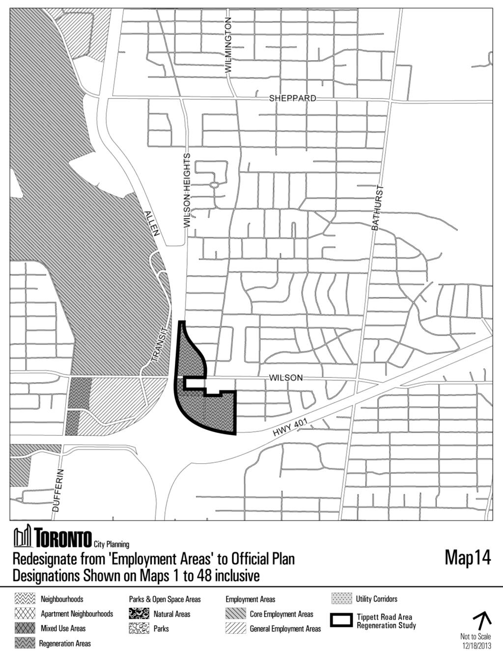 Attachment 3: OPA 231 Lands Redesignated Regeneration Areas & Mixed Use