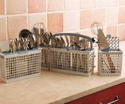 silverware basket with 3 silver cell covers and ExtraBasket Provides the