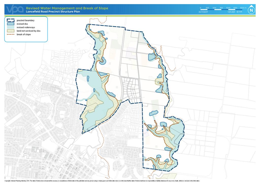 Potentially Developable Land - Land not serviced by Development Services Scheme precinct boundary stormwater quality treatment