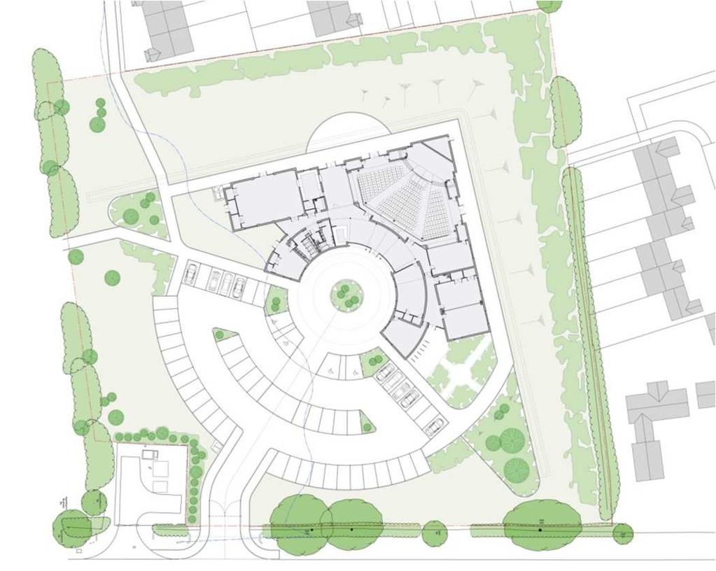 Although there is already a planning consent it is felt that this revised proposal better serves the purpose of the development and better fits the wider Towcester context.