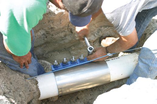 The loss of vacuum alerted operators at the vacuum station that the line had been compromised. Workmen accidentally hit a Fripp Island vacuum sewer collection line dead center when installing cable.