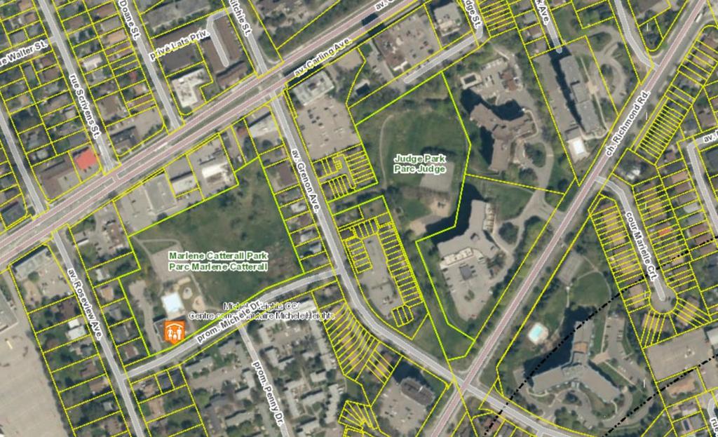 1.2 Site Description and Location The Subject Site is located in the Bay ward in the City of Ottawa, on the east side of Grenon between Carling Avenue and Richmond Road (Figure 2).