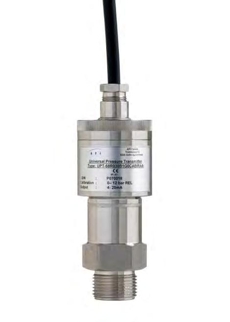 Universal Pressure Transmitter - UPT TM IP67 version IP68 version Robust, Ruggedized and reliable Designed for