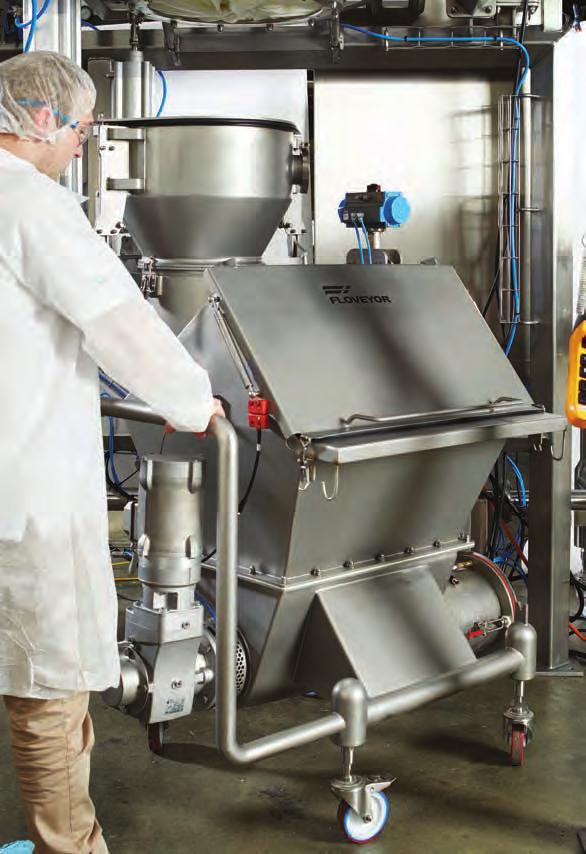 CIP - wet cleaning The Floveyor Hygienic AMC comes standard with everything required for CIP wet washing, including: > > a blanking plate for the feed housing, supplied with a BSP fitting (optional