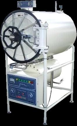 HORIZONTAL AUTOCLAVE Laboratory horizontal autoclaves are useful in bulk sterilization applications of equipment and materials in various industries and research institutions.