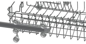 Using the dishwasher EN Adjusting the Upper Basket If required, the height of the upper basket can be adjusted in order to create more space for large utensils either in the