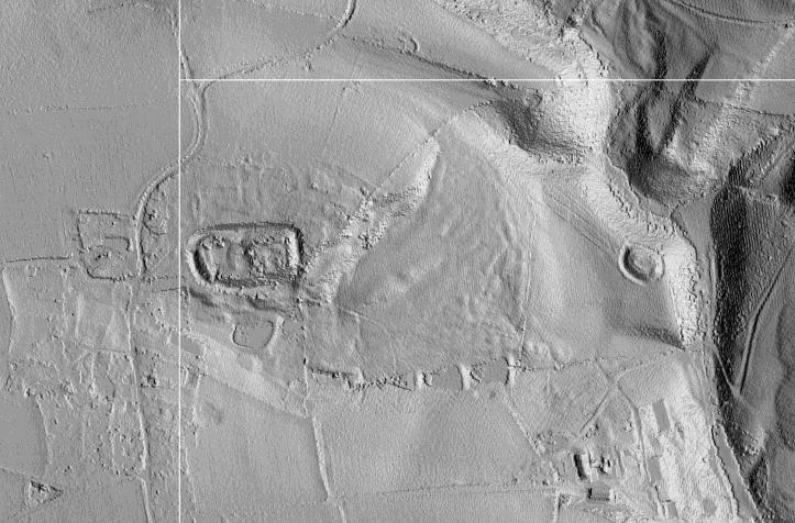 Ringworks Lidar image of Brimpsfield Castles The motte at the Parva sits strangely in the east side of the inner bailey and on that basis it has been suggested that it was originally built as a