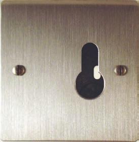 flush mounting Satin stainless steel faceplate Dimensions: 85mm 85mm (Cylinder not