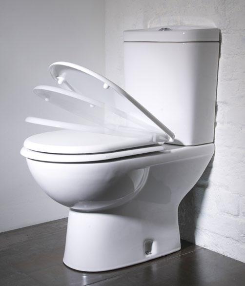 Soft close toilet seats Micra pans have a choice of two toilet seats.
