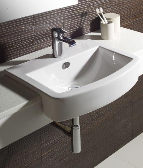 WC pans The geometric styling of the Tetra close coupled and back to wall WC pans coordinates