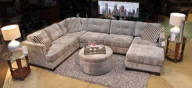 Jonathan Louis Landon Sectional has contemporary style that transitions