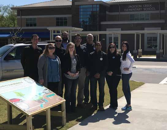 The team worked with Anova and Kester & Company, who generously donated two benches made from recycled plastics to the campus.