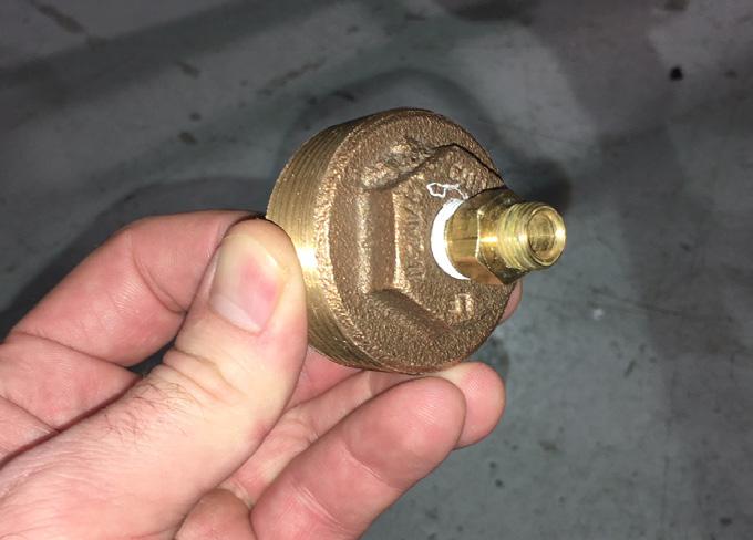 Make sure the connector is parallel with bottom of wash tank.