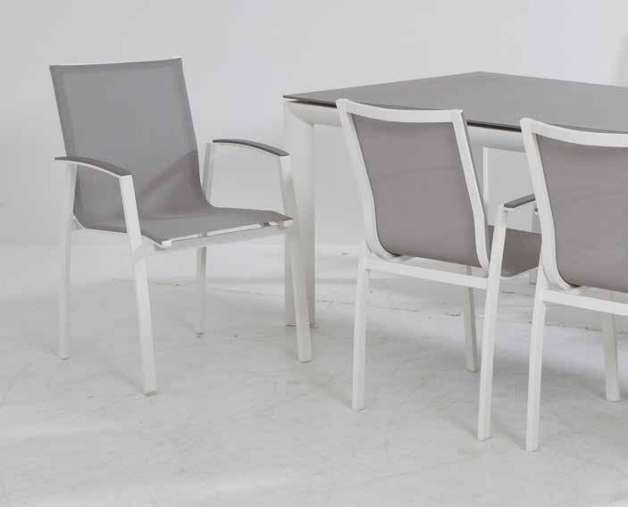 TORINO TORINO 89802 dining chair stackable in white H:89 W:58 L:62 D:43 SH:46 AH:65 TORINO
