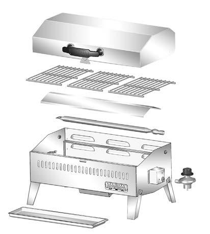 MOUNT HARDWARE Fasteners are supplied for Single Mount grill mounting options. See Magma Catalog or Website for mount selection.