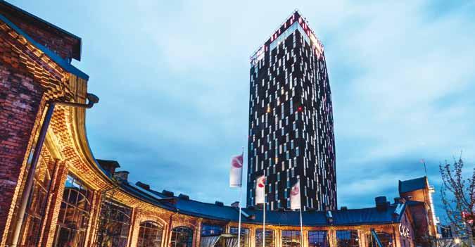 Tampere Tower hotel is the highest hotel in Finland. The building is 88 meters high.