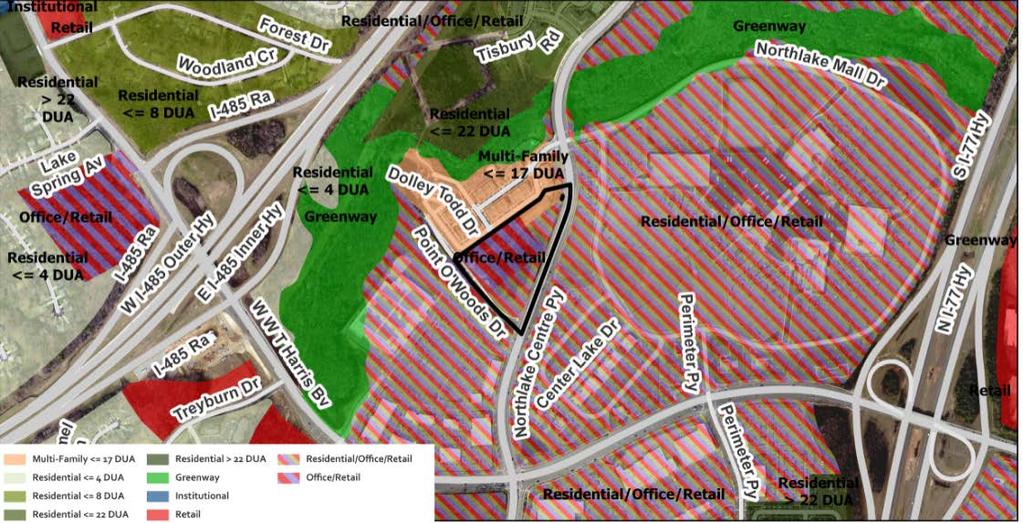 2017-009 Rezoned 2.970 acres to NS SPA (neighborhood services, site plan amendment) to allow an age restricted multi-family development with income sensitive provisions. 2016-077 Rezoned 5.