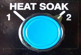 When asphalt reaches desired temperature, push the Blue Heat Soak button to initiate one of the sequences below when carriage reaches home position.
