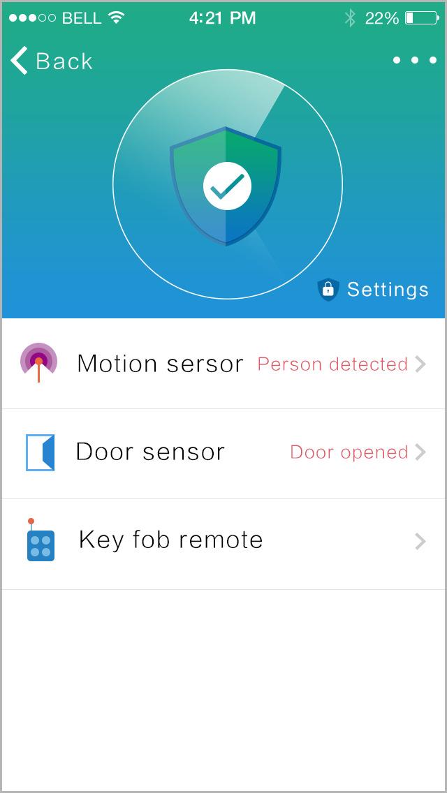 Step4 Start to experience Function Tap to view sensor alarm history Alarm Status Available