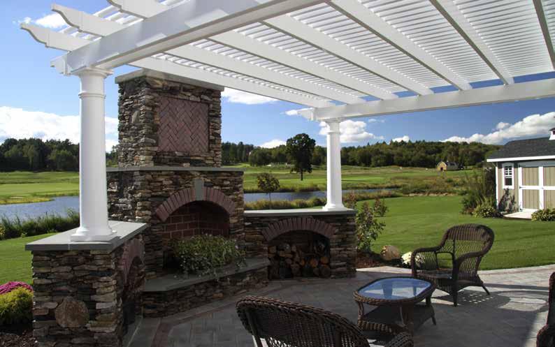 Pergolas Nothing dramatically improves the look of an empty yard or patio like a pergola. They can serve as entryways, gates, or make for nice barriers.