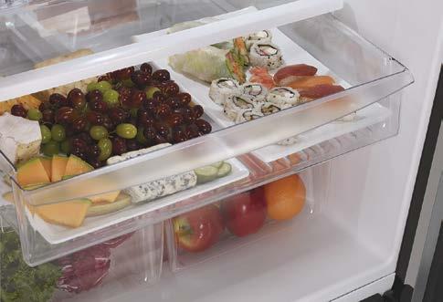 Flexible Organization Solutions: Fresh food section The Store-More fullwidth deli drawer