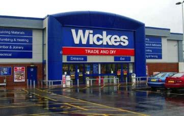 Wickes Alongside Toolstation and Tile Giant, Wickes comprises the Consumer Division of the Travis Perkins Group and has 232 stores.