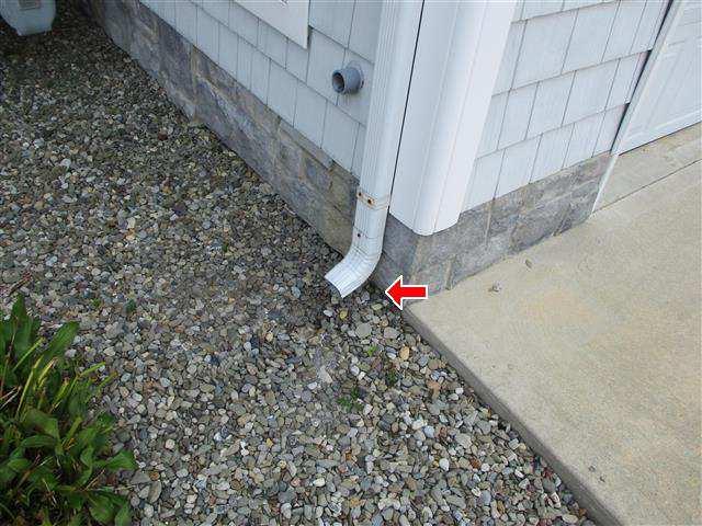 downspout system should be equipped with 6 foot leaders in order to carry the