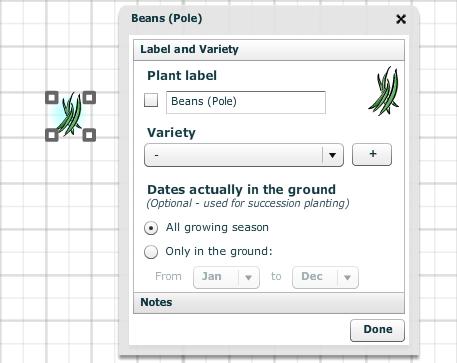 P a g e 45 CUSTOMIZING PLANTS AND THE PLANT LIST WORKING WITH PLANT LABELS AND VARIETIES ADJUST PLANT LABELS Labels can be positioned by clicking them, holding down the mouse button and dragging.