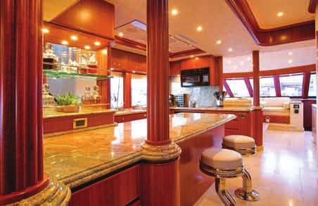 The owners provided many examples of elements they wanted to implement, one of which was the triple oval portholes that I incorporated into their master stateroom.