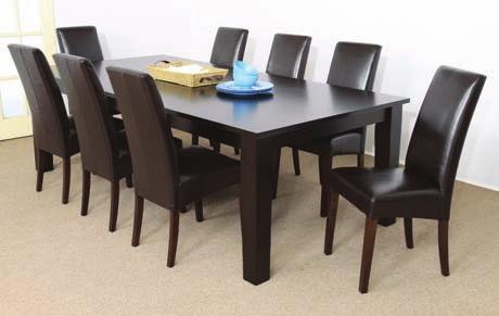Oak/Timber Malvern 9 piece dining 8x4 Colours available 