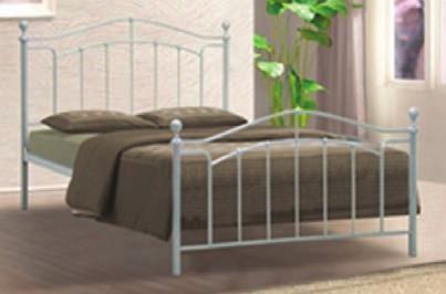 White, Black Torre bed frame with
