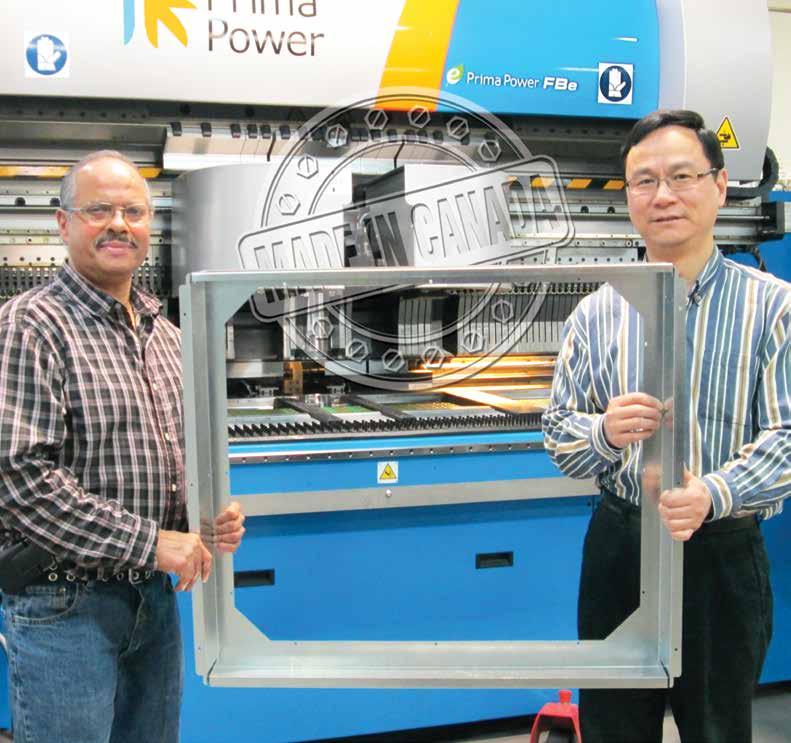 Building a Better Box New bending technology increases productivity at Five Seasons Comfort Bernard Pinheiro, plant manager, and David Li, design engineer, hold an example of Five Seasons Comfort's