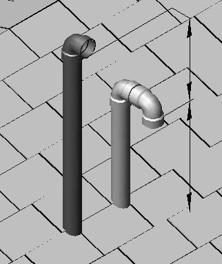 wall Minimum 12 [305 mm] above grade and snow level Minimum 12 [305 mm] above grade and snow Figure 4-5 Figure 4-6 Two-Pipe Roof Top