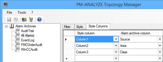 Furthermore the filters that are to be presented in the client for specific alarm archives are defined here. 5.2.2 Permission settings Permissions for the client are defined in the Topology Manager.