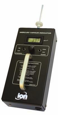 MVI Portable Mercury Vapour Analyser MVI accurately detects mercury vapours in just 3 seconds.