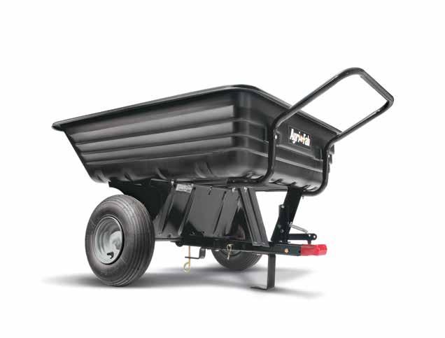 Trailers 800 lb. / 363 kg. Poly Trailer Model 45-0519 Mobility Pneumatic tyres make it easy to go where you want.