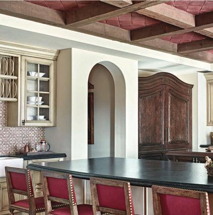 In addition to the Spanish Colonial references, Donna finds beauty in the kitchen s utility.