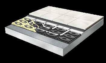 UNDERFLOOR HEATING FLOATING FLOORS 43mm with tiles 65 W/m 2 15mm ON HARD BASE 95 W/m 2 25mm with engineered timber floor 33mm on joists Therma-TeQ Board Therma-TeQs pre-grooved cement boards offer an