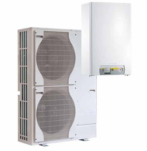 6 with DHW-calorifier of 180 litres placed under the indoor unit and additional heating by integrated electrical resistance AWHP -3/H and HI: from.7 to 14.