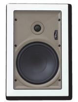 Sensitivity: 92dB 1W/1m Dimensions (H x W x D): 147/8" x 101/8" x 33/4" Wall Cut Out (H x W): 135/8" x 83/4" W690 One pair of inwall speakers with 6½" Kevlar woofers, cast magnesium woofer baskets,