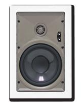 pair of inwall speakers with 6½" polypropylene woofers, 1" pivoting silk dome tweeters and 100 watt power  Power Handling: 100 watts Frequency Response: 36Hz - 20kHz Sensitivity: 91dB 1W/1m