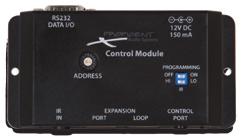 The RS232 Data I/O connects directly to the Third-Party Control Hardware, and the Expansion Port connects to M4 or M6 via CAT5