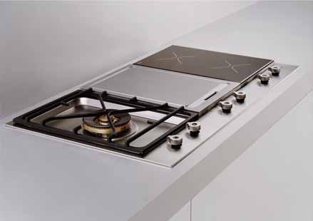 Built-in Series New cooktops BUILT-IN Series Cooktops Design Cooktops: Segmented Cooktops Pictured: 36" Segmented Cooktop with 1 18-btu gas burner, 2 induction zones, and 1 center griddle.